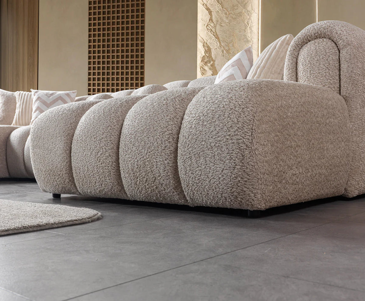 Lis 147-Inch Bouclé Double Chaise Sectional