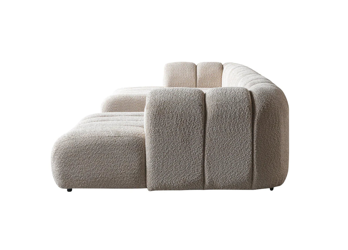 Lis 147-Inch Bouclé Double Chaise Sectional