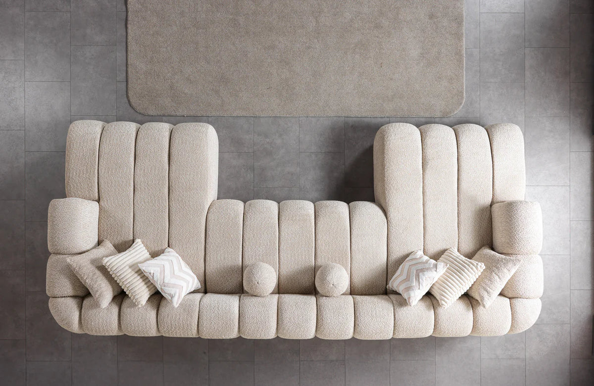 Lis 147-Inch Bouclé Double Chaise Sectional
