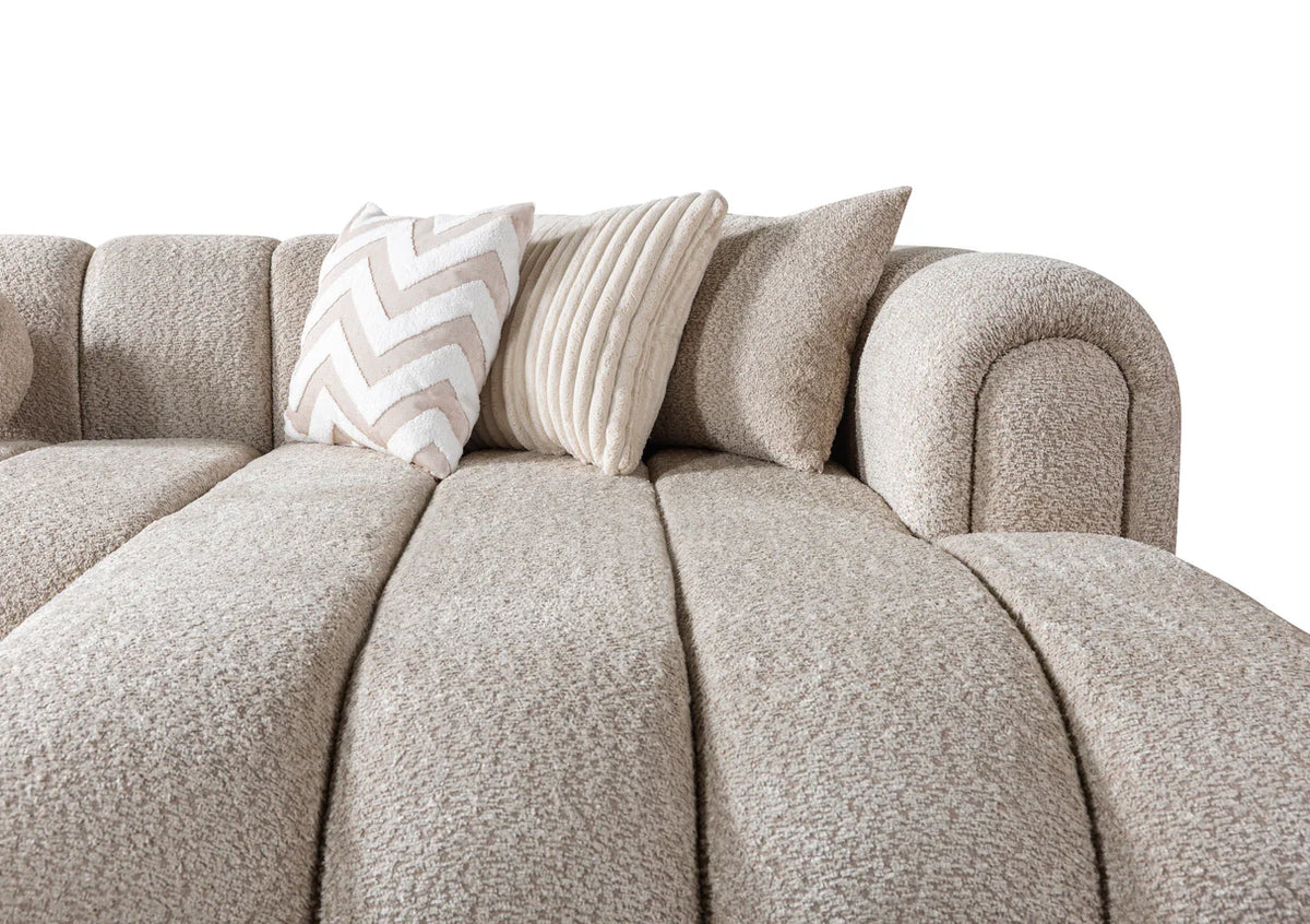 Lis 147-Inch Bouclé Double Chaise Sectional