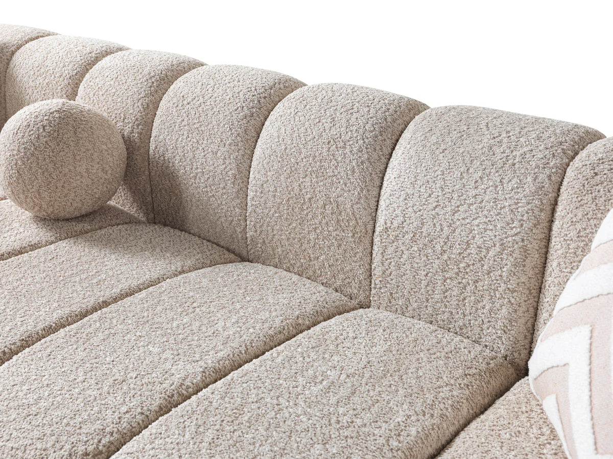 Lis 147-Inch Bouclé Double Chaise Sectional