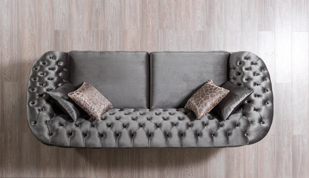 Lupino Velvet Sofa and Loveseat Set, Three Colors