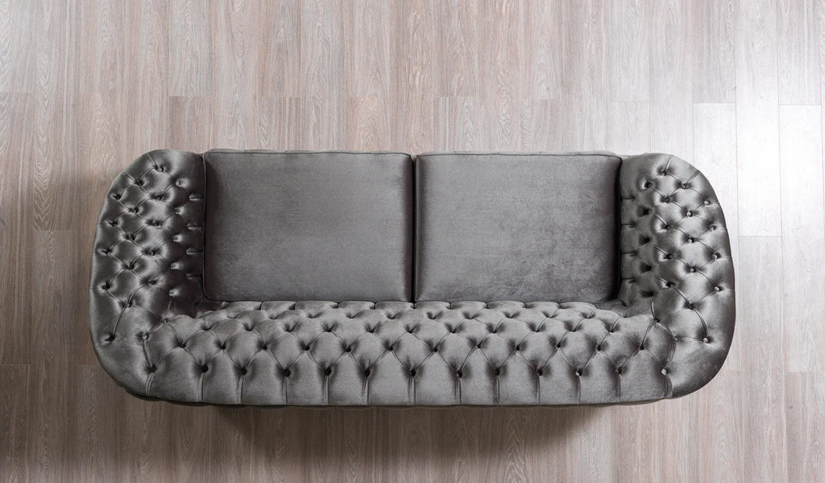 Lupino Velvet Sofa and Loveseat Set, Three Colors