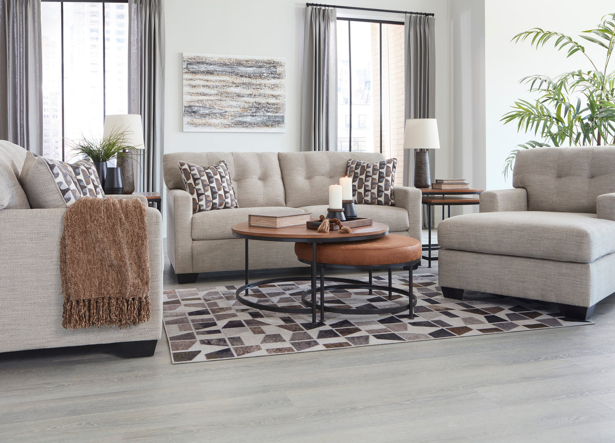 Mahoney Pebble Sofa and Loveseat Set