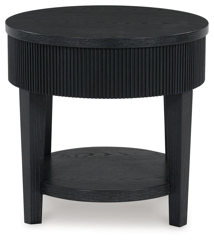 Marstream Charcoal Black End Table with Drawer