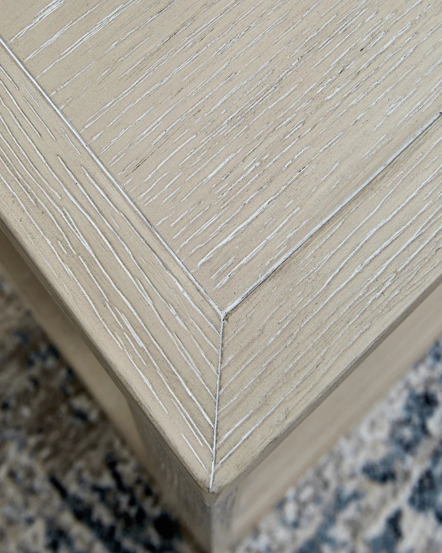 Marxhart Bisque End Table with Wireless Charging