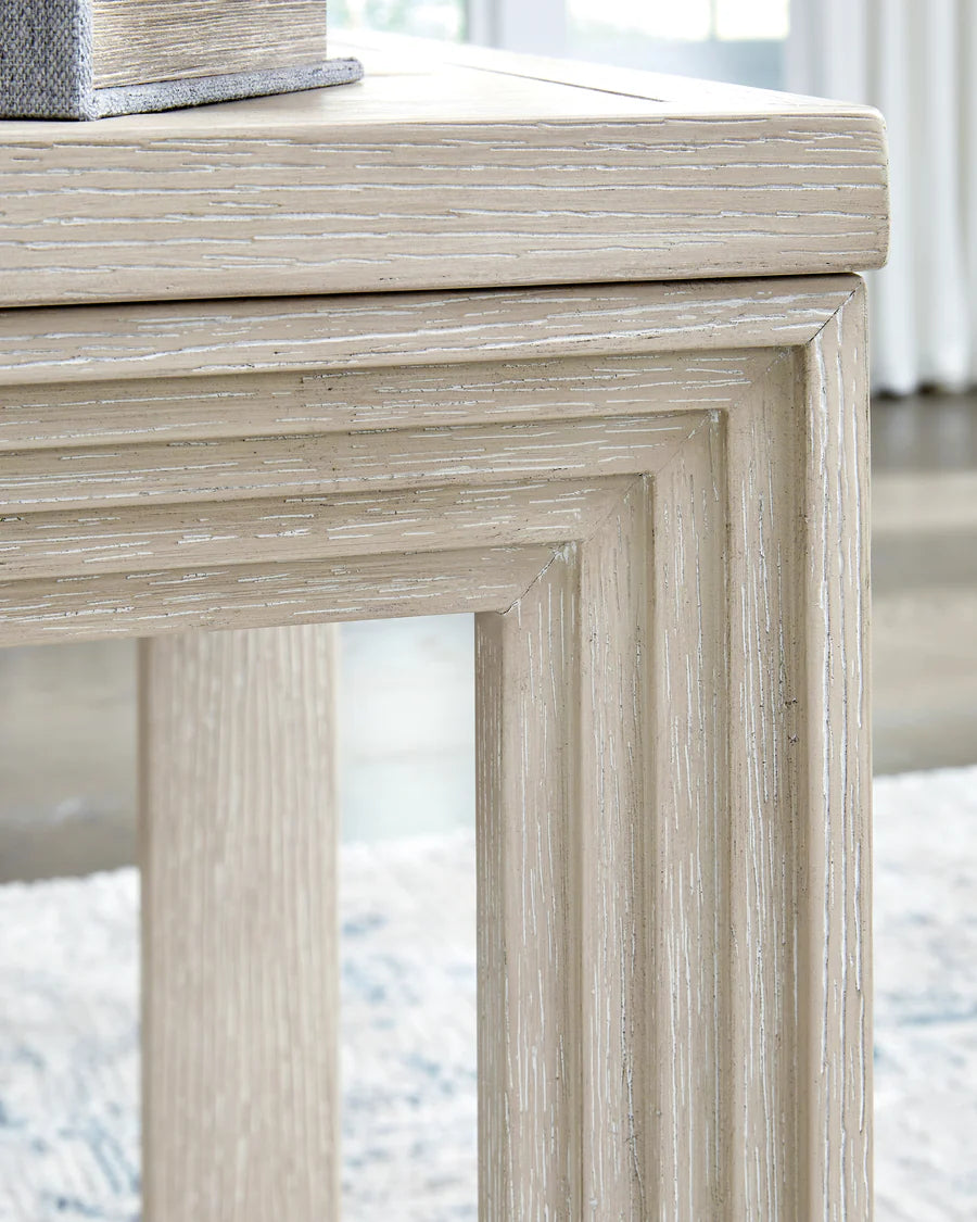 Marxhart Bisque End Table with Wireless Charging