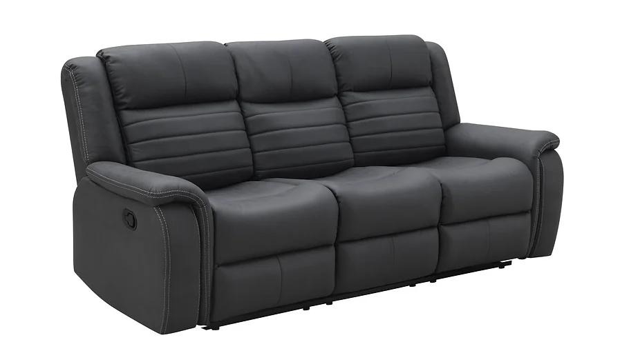 Max Gray 3-Piece Reclining Living Room Set