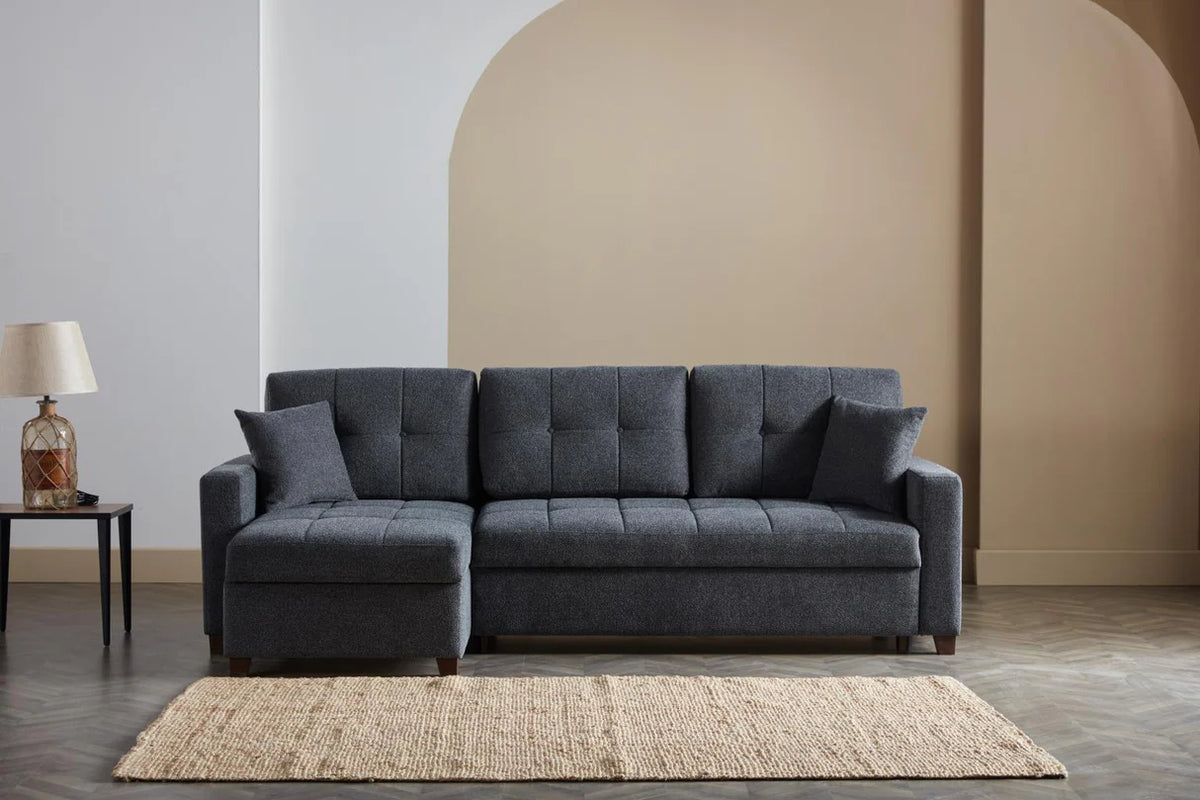 Mocca Dupont Sleeper Sofa Chaise