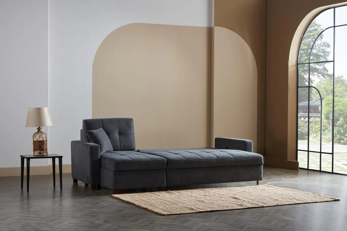 Mocca Dupont Sleeper Sofa Chaise