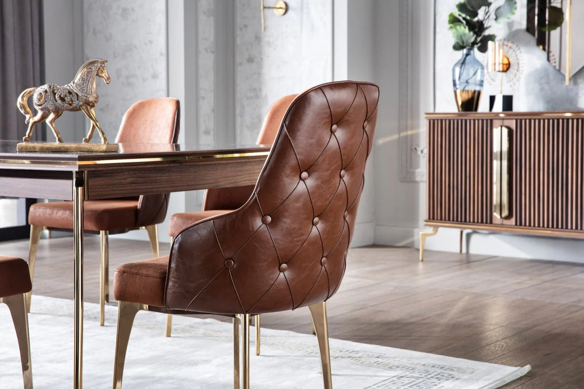 Montego Dining Table, Chair Pair, Buffet & Mirror