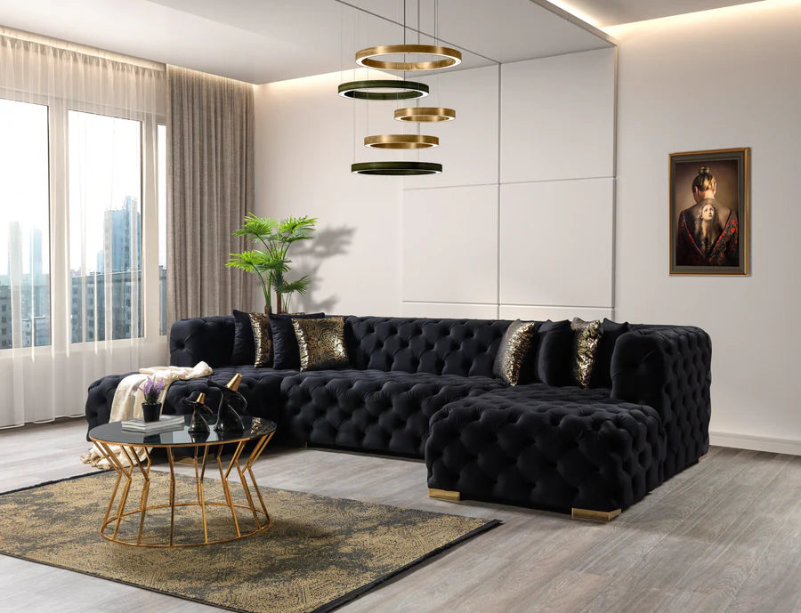 Sofá seccional doble chaise Neva Velvet