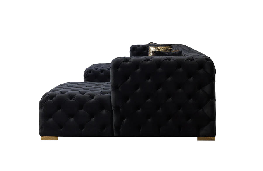 Sofá seccional doble chaise Neva Velvet
