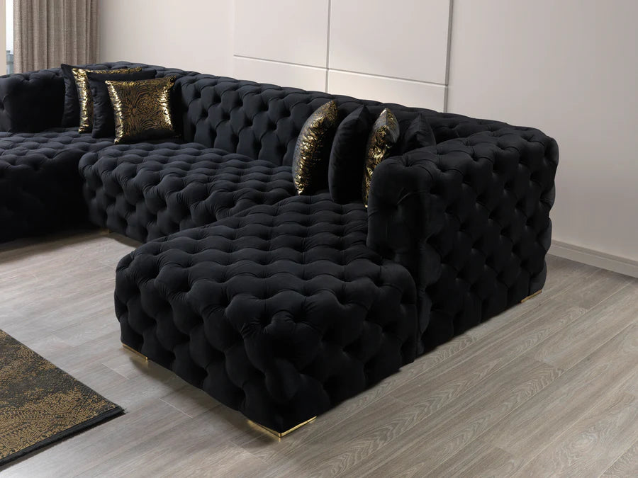 Sofá seccional doble chaise Neva Velvet