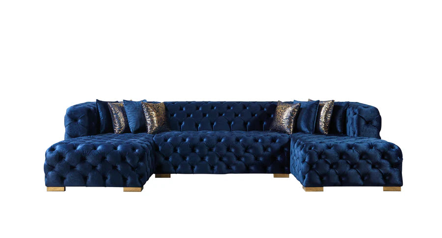 Sofá seccional doble chaise Neva Velvet