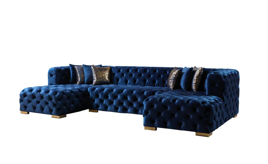 Sofá seccional doble chaise Neva Velvet
