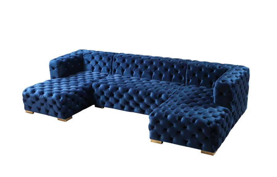 Sofá seccional doble chaise Neva Velvet