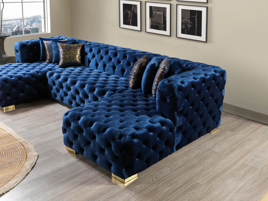 Sofá seccional doble chaise Neva Velvet