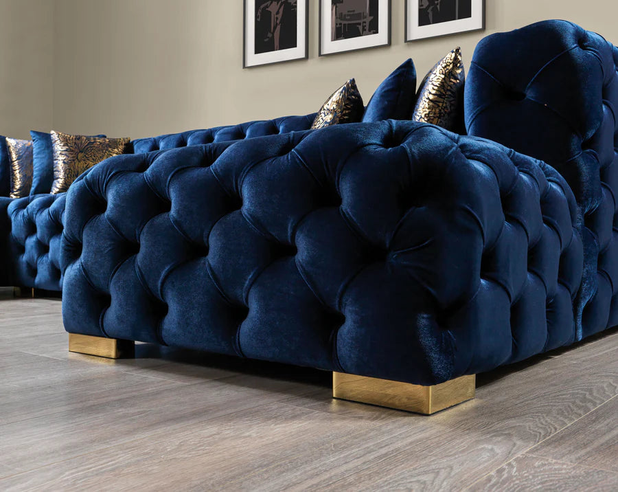 Sofá seccional doble chaise Neva Velvet