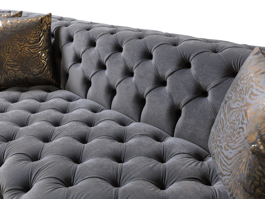 Sofá seccional doble chaise Neva Velvet