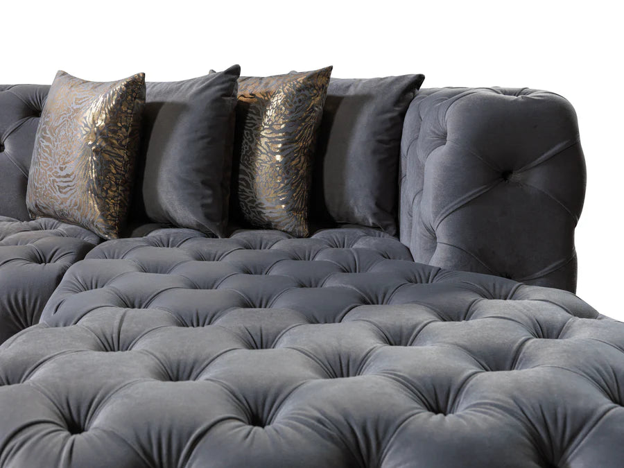 Sofá seccional doble chaise Neva Velvet