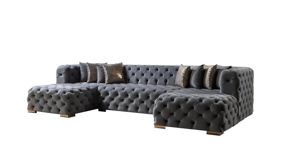 Sofá seccional doble chaise Neva Velvet