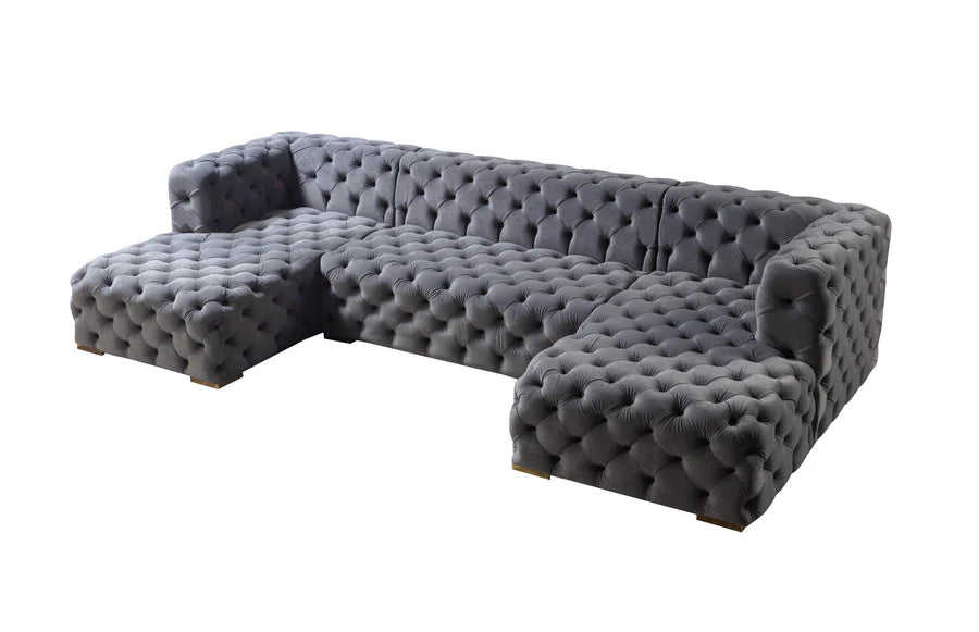 Sofá seccional doble chaise Neva Velvet