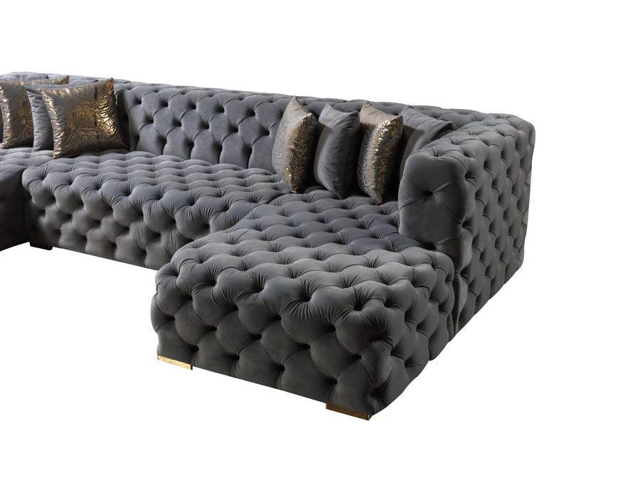 Sofá seccional doble chaise Neva Velvet