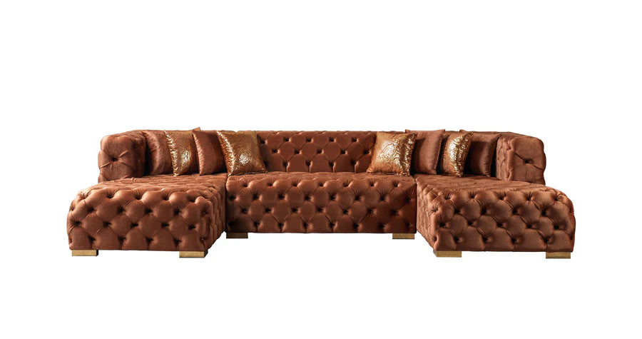 Sofá seccional doble chaise Neva Velvet