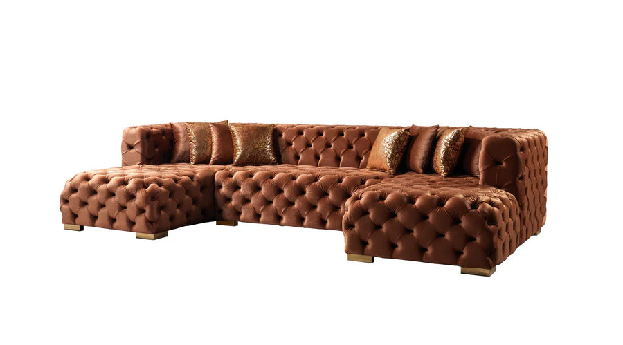 Sofá seccional doble chaise Neva Velvet