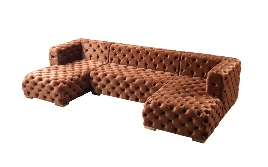 Sofá seccional doble chaise Neva Velvet