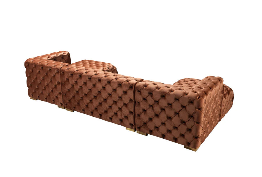 Sofá seccional doble chaise Neva Velvet