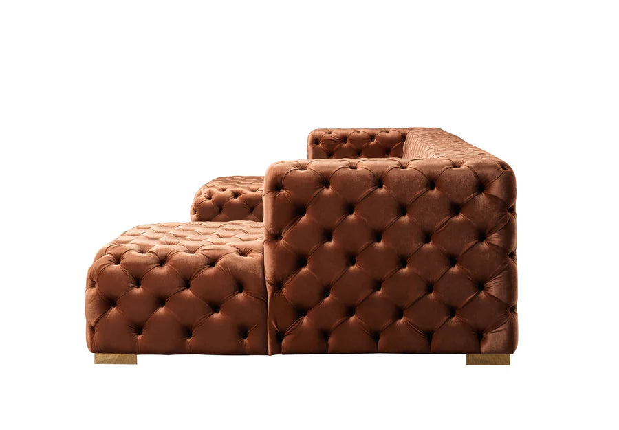 Sofá seccional doble chaise Neva Velvet