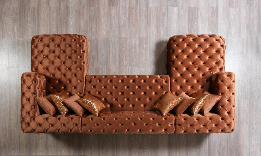 Sofá seccional doble chaise Neva Velvet