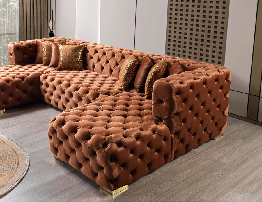 Sofá seccional doble chaise Neva Velvet