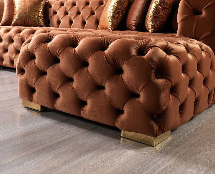 Sofá seccional doble chaise Neva Velvet
