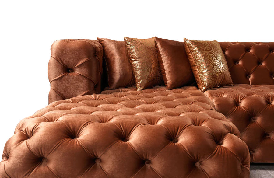 Sofá seccional doble chaise Neva Velvet