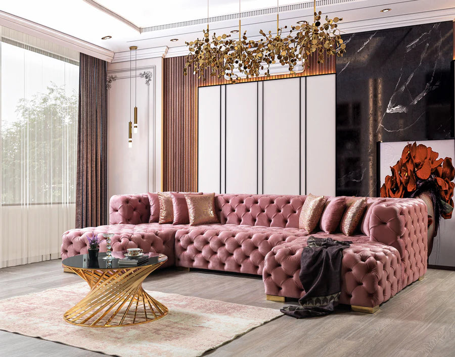 Sofá seccional doble chaise Neva Velvet