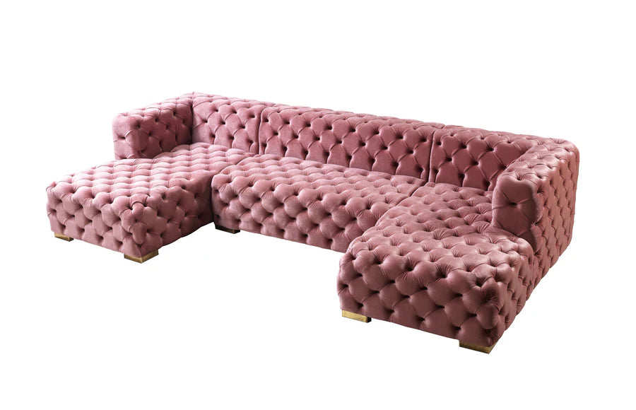 Sofá seccional doble chaise Neva Velvet