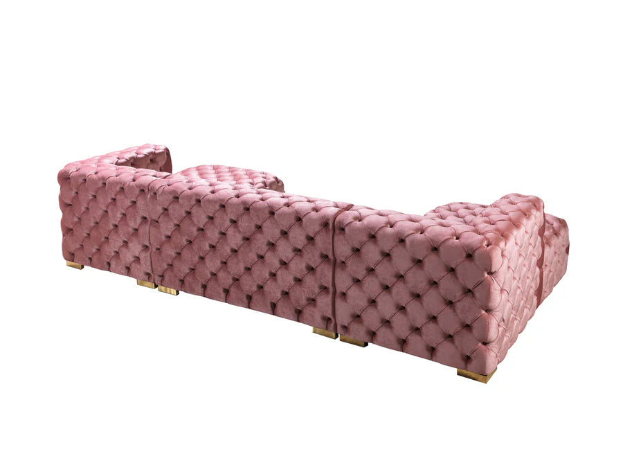 Sofá seccional doble chaise Neva Velvet