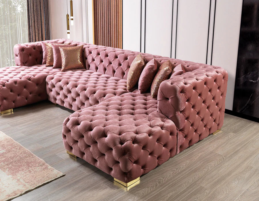 Sofá seccional doble chaise Neva Velvet