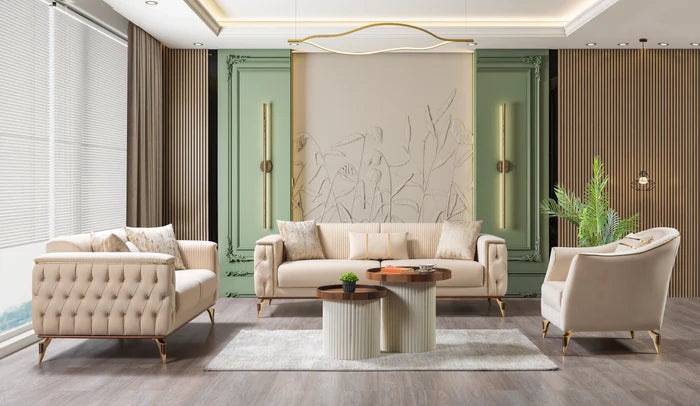 Belinda Velvet Accent Chair, Gray or Ivory