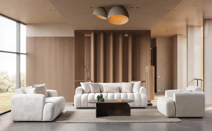 Yulia Bouclé Accent Chair, Coffee or Ivory