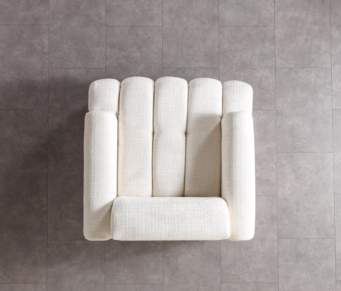 Yulia Bouclé Accent Chair, Coffee or Ivory