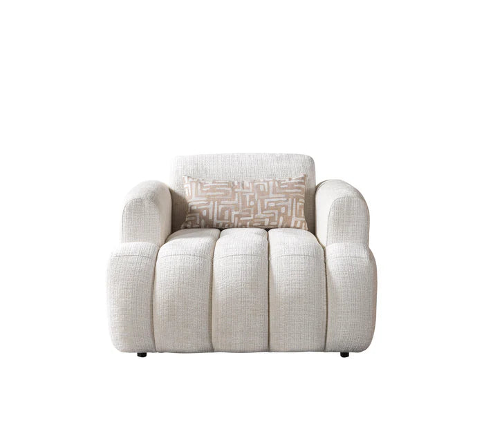 Yulia Bouclé Accent Chair, Coffee or Ivory