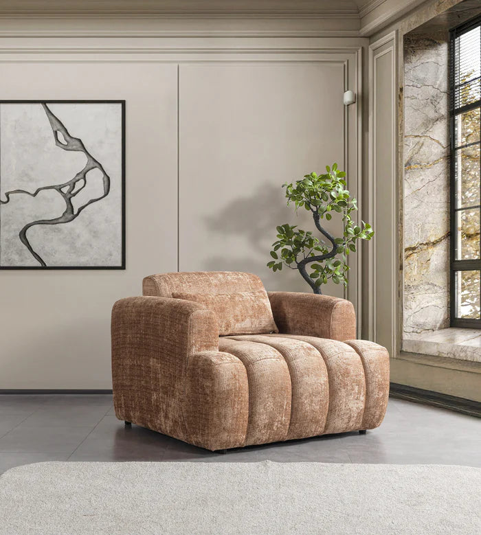 Yulia Bouclé Accent Chair, Coffee or Ivory