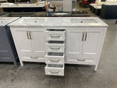 Sandstone 60 in. Vanity in White with Artificial Top - Decohub Home