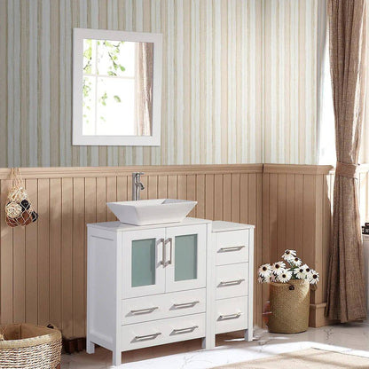 36 in. Single Sink Bathroom Vanity Combo Set in White - Decohub Home