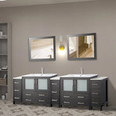 108 in. Double Sink Modern Bathroom Vanity Compact Set in Espresso - Decohub Home