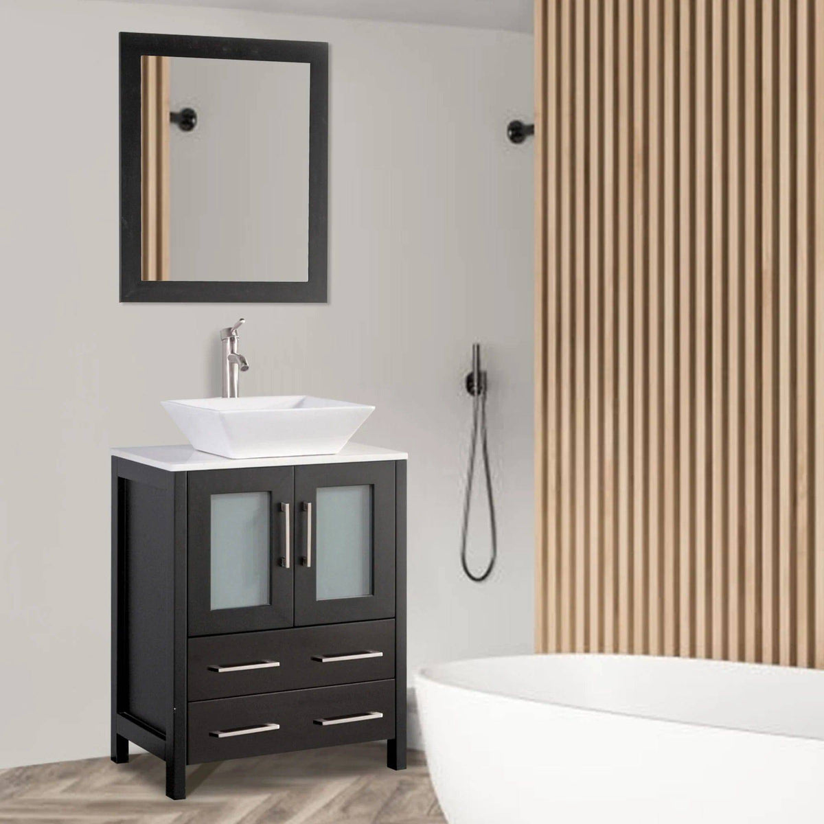 Ocean Royal 24 in. Espresso Single Sink Vanity Set with 2 Drawers